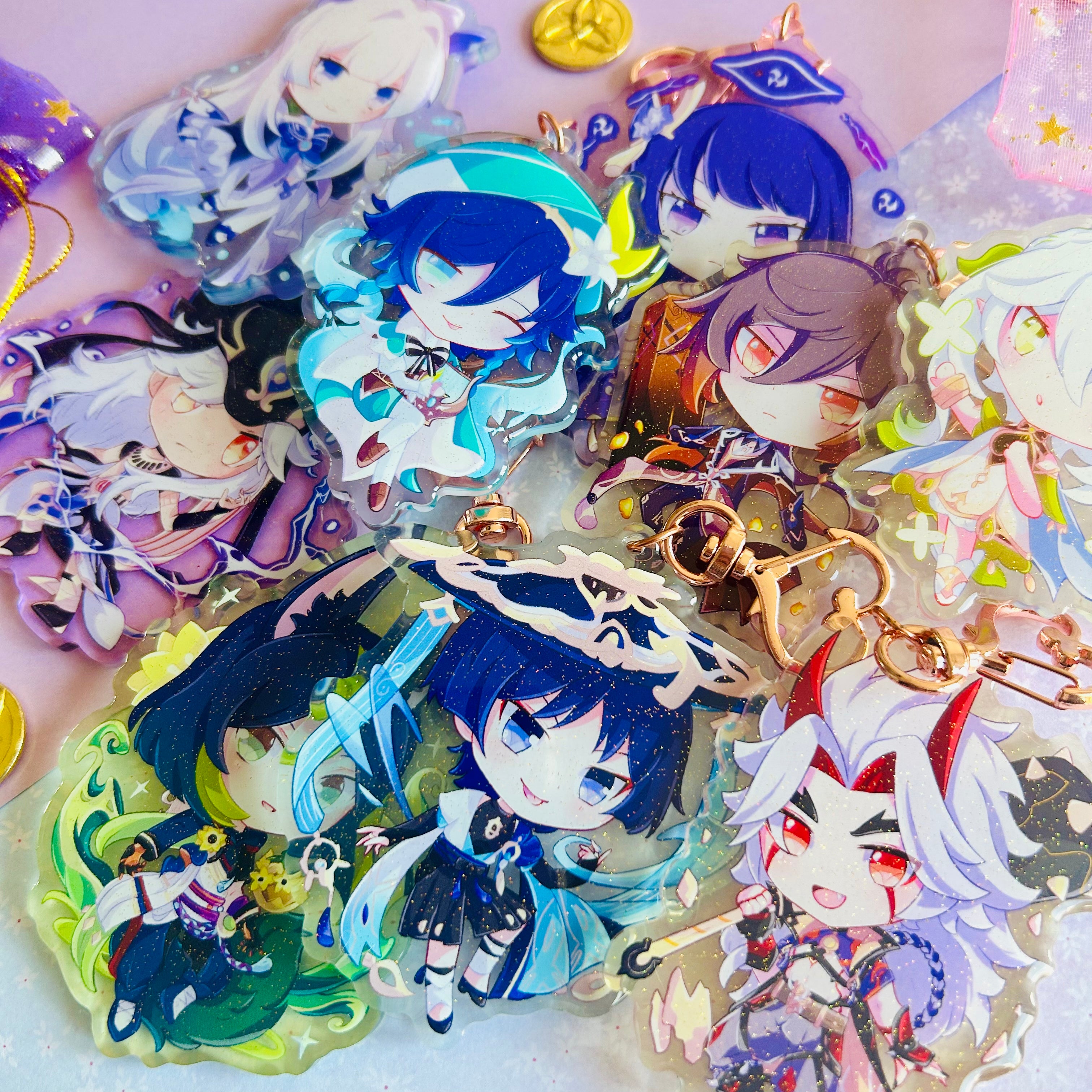 Genshin Impact Mini Glitter Charms